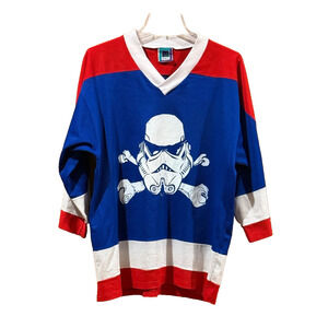 Vintage New York Rangers Star Wars Themed Hockey Jersey Stormtrooper Womens S